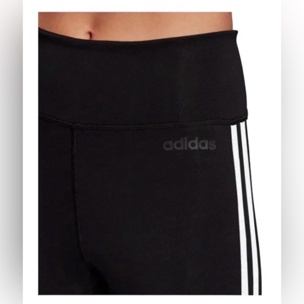 Adidas | Women's Design 2 Move 3/4-Length Black & White Tights | Size Large| NWT - Picture 6 of 11